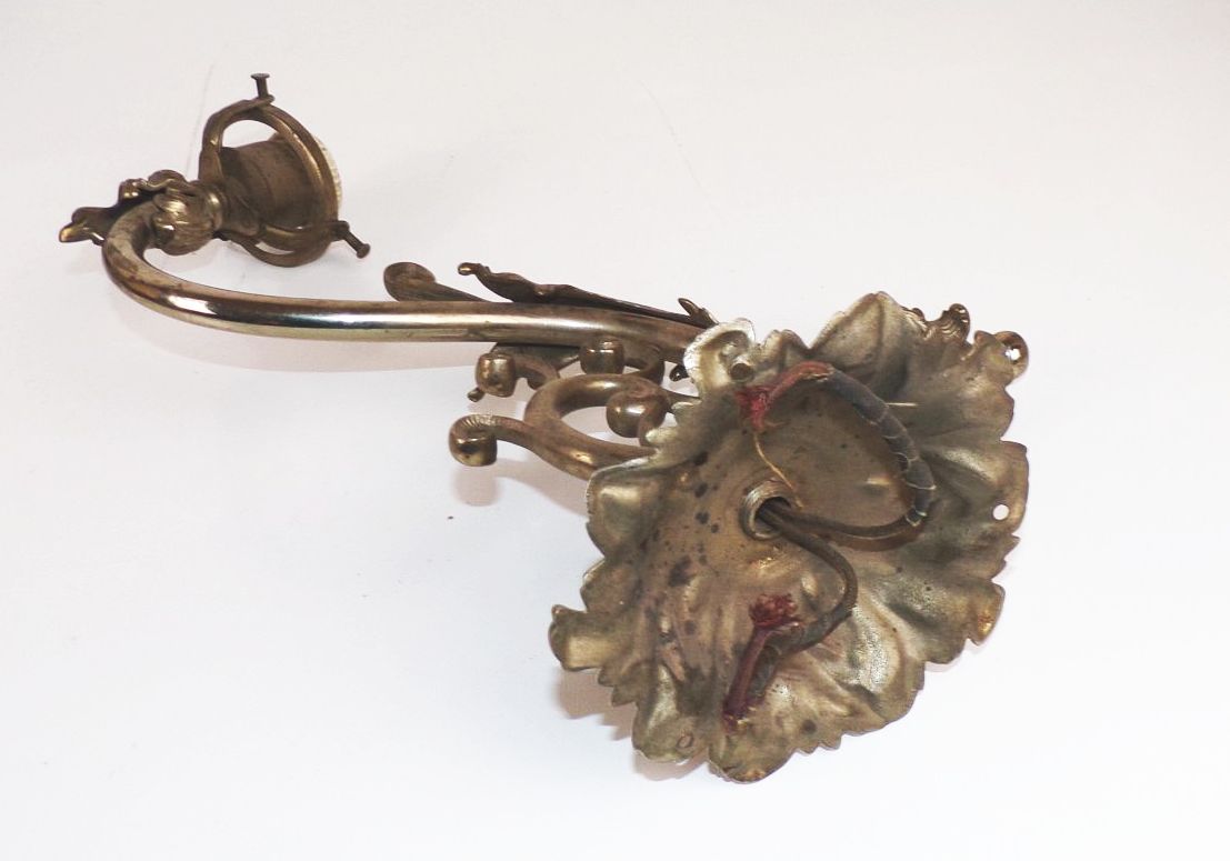 Alte Wandlampe Rocaille um 1900 E27 Antik Wandleuchte Alte Wandlampe Rocaille um 1900 E27 Antik Wandleuchte