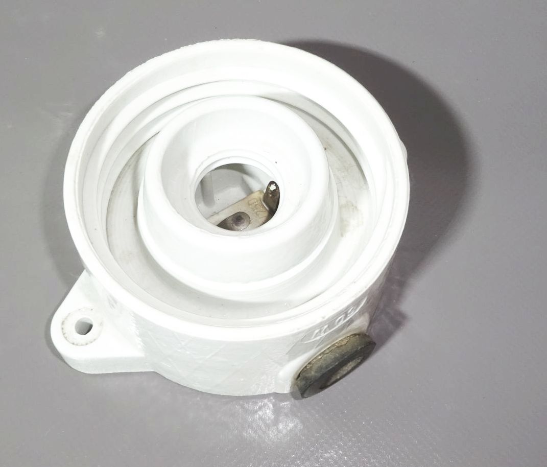 Industriedesign Kugellampe E27 alte Deckenlampe Weiss Glas Porzellan 