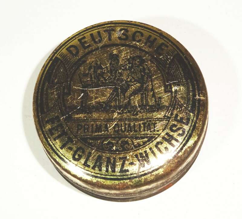 Alte Blechdose Deutsche Fett Glanz Wichse um 1910 
