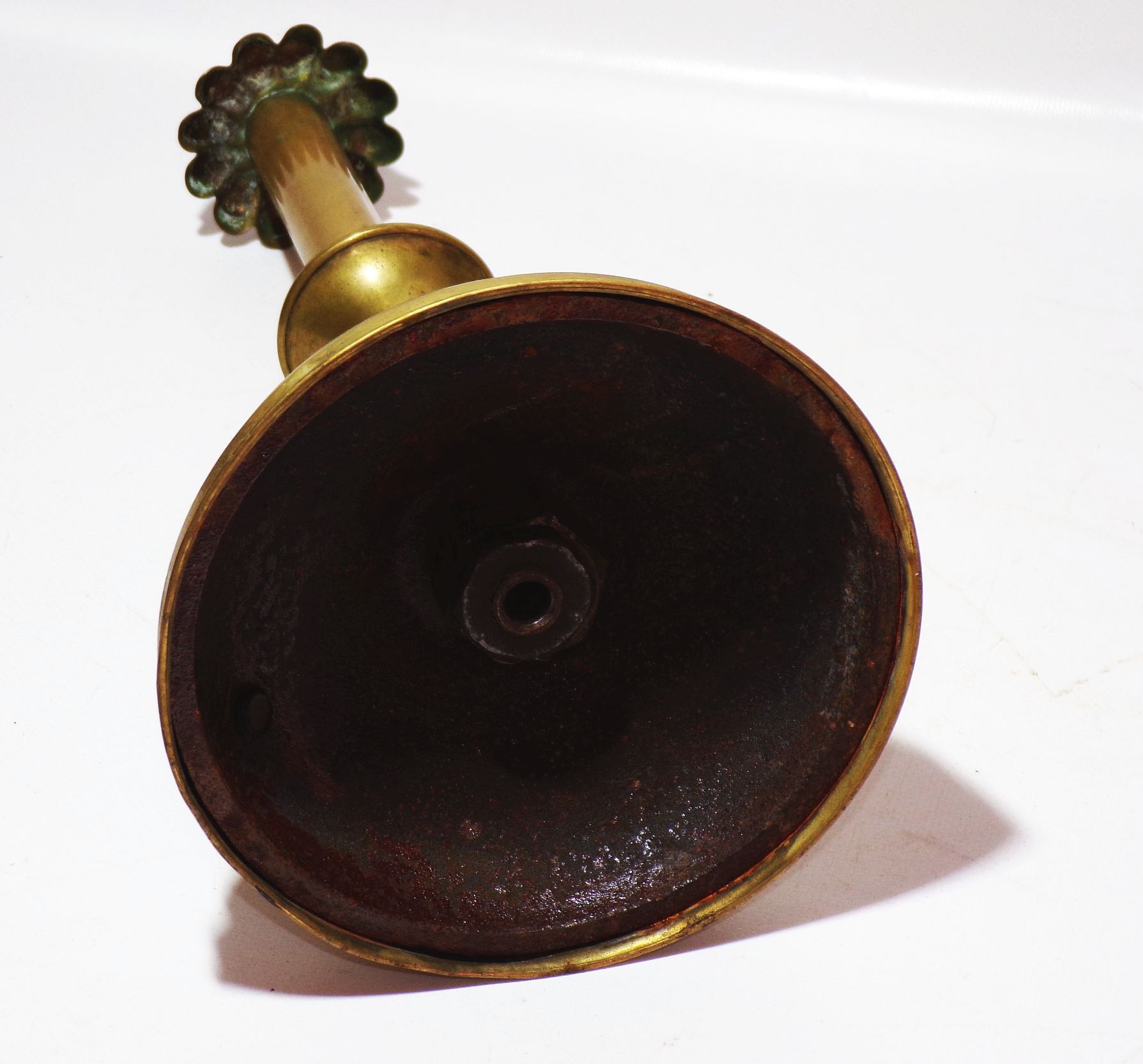 Alter Lampenfuss Messing Ersatzfuss für Tischlampe Leuchte