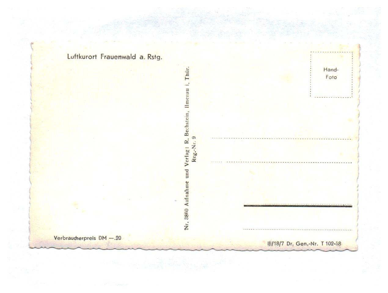 Echtfoto Ak Luftkurort Frauenwald am Rennsteig Thüringen Echtfoto Ak Luftkurort Frauenwald am Rennsteig Thüringen