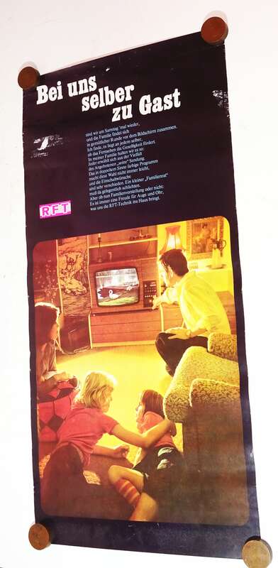 RFT Plakat 1978 Fernseher Fernsehgeräte DDR Chromat Luxomat TV