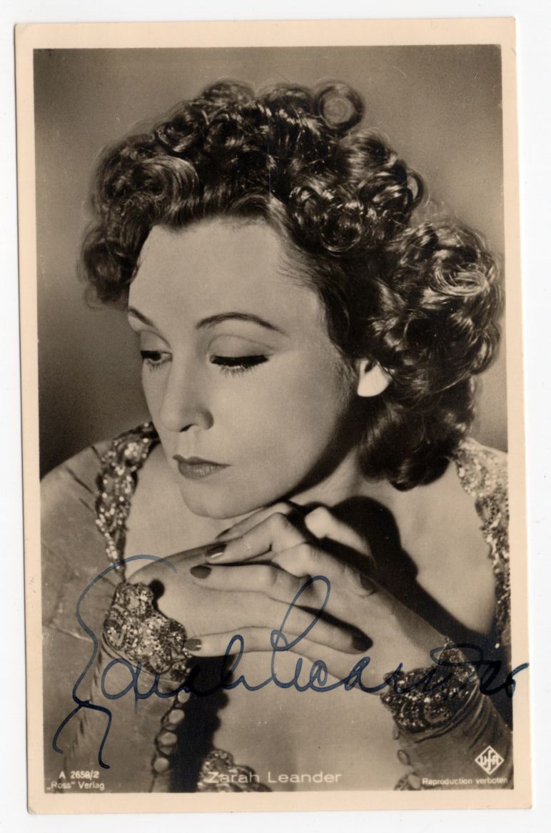 Autogramm Ak Zarah Leander Ufa Star Schauspielerin Autograph 