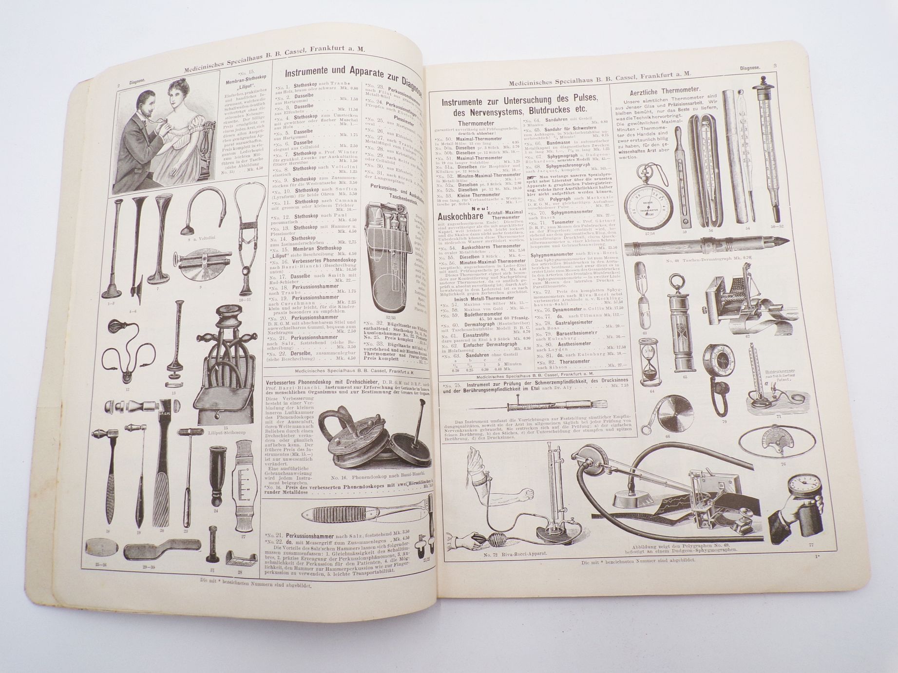 Alter Katalog Medizinisches Spezialhaus Cassel Frankfurt um 1900 Chirurgie