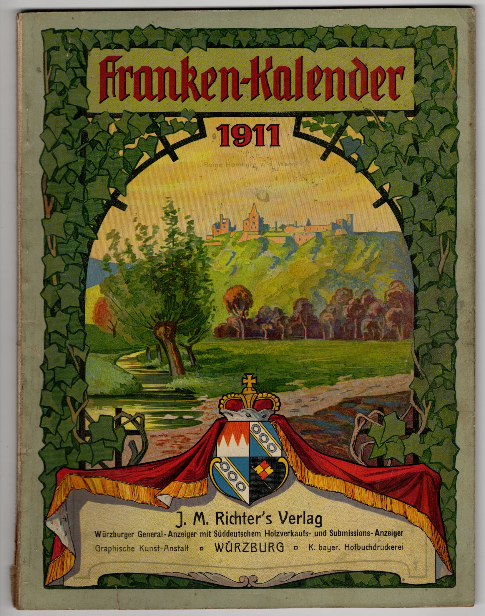 Franken Kalender 1911 Würzburg 