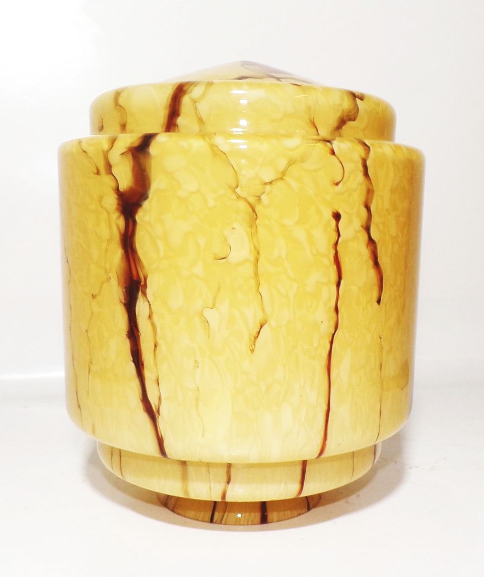 Art Deco Lampenschirm Lampenglas marmoriert Ersatzglas 