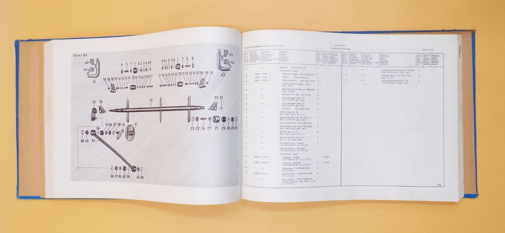 Ersatzteil Katalog Kartoffelsammelroder E671 Fortschritt 1982 DDR Original