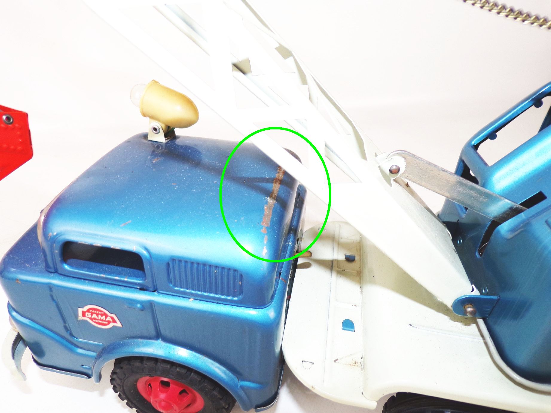 Alter Gama Kranwagen Büssing mit Originalkarton Alter Gama Kranwagen Büssing mit Originalkarton