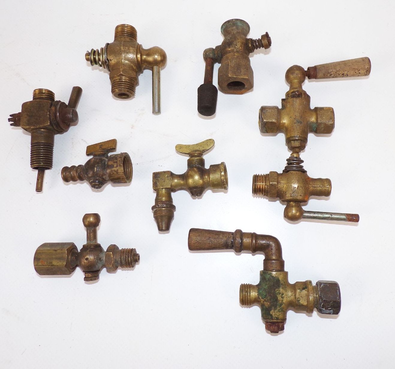 Alte Messing Ventile Hähne Dampfmaschine Kessel Ersatzteile