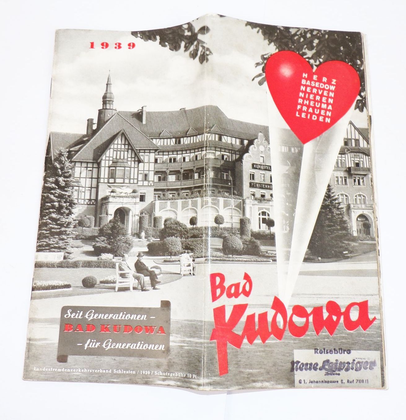 Prospekt Bad Kudowa Schlesien um 1939 Polen