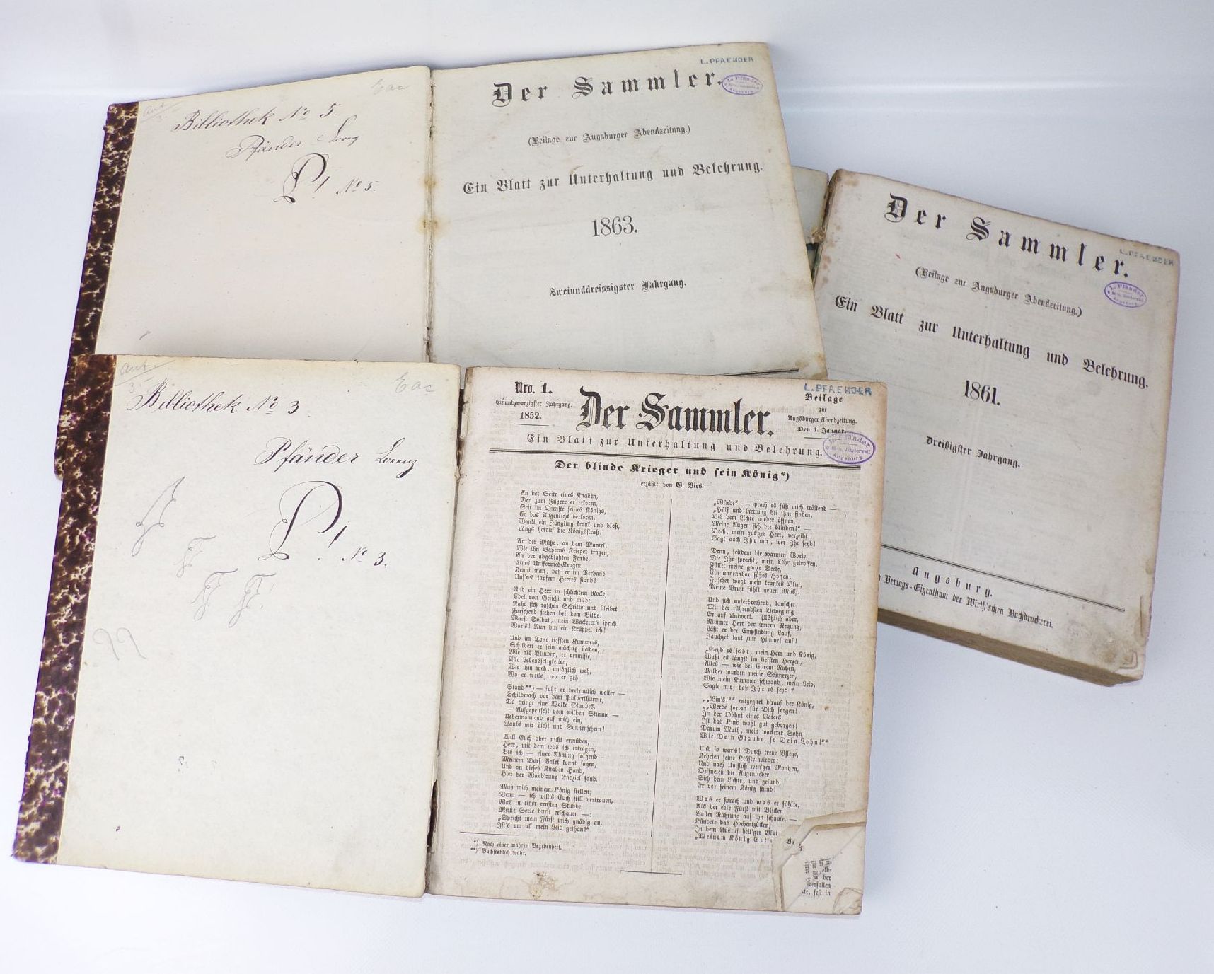 Der Sammler 3 Jahrgänge 1852 1861 1863 Blatt zur Unterhaltung und Belehrung Der Sammler 3 Jahrgänge 1852 1861 1863 Blatt zur Unterhaltung und Belehrung