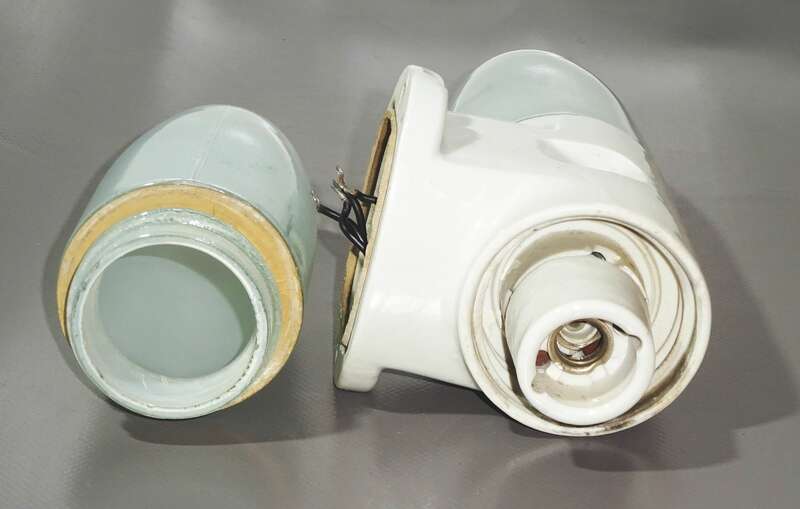 Wagenfeld Wandlampe Porzellan Glas Bauhaus Art Deco Lampe Leuchte Vintage