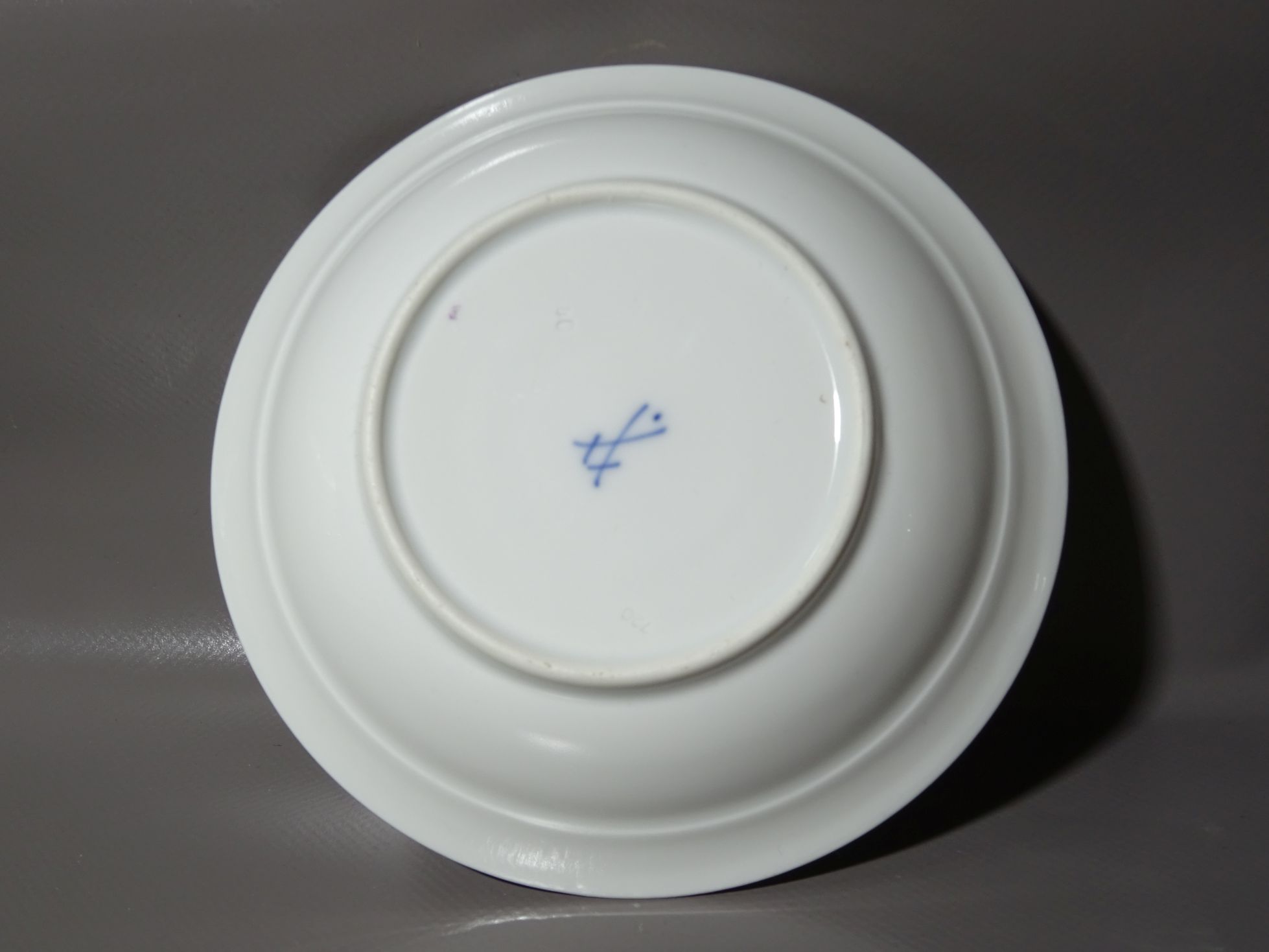 Meissen Gedeck Schwanenhals Blumen Dekor Porzellangedeck 2 teilig