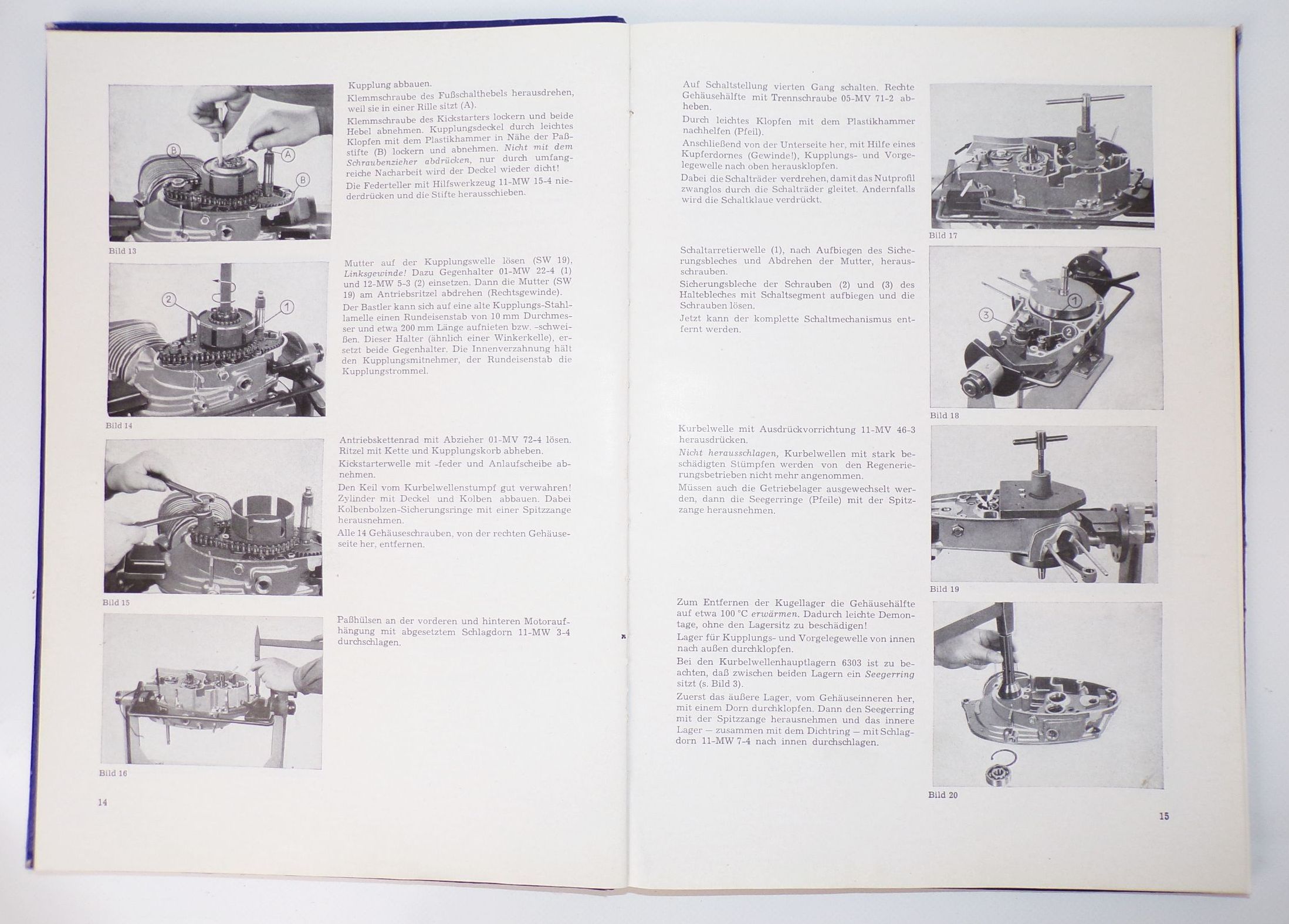 Reparaturhandbuch MZ Motorrad ES125 Es150 mit Ersatzteilliste 1969