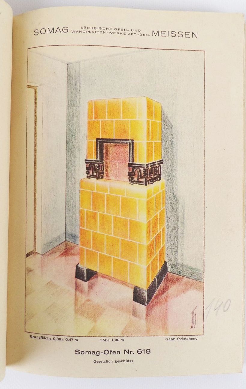 Altes Musterbuch SOMAG Öfen Meissen um 1930 Katalog Ausgabe 150