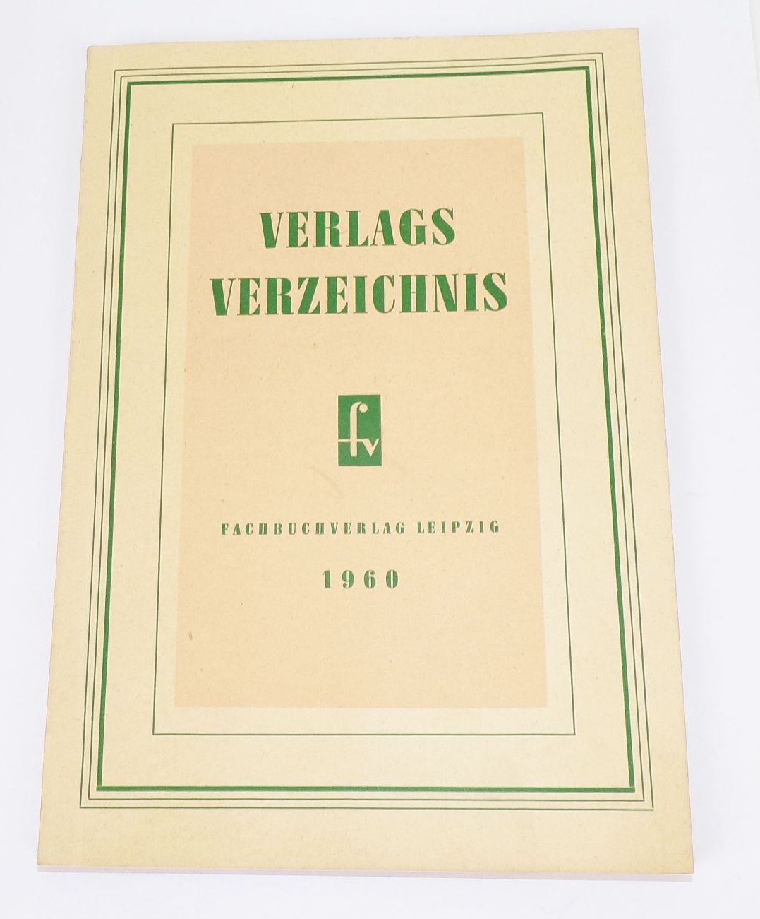 Verlags Verzeichnis Fachbuchverlag Leipzig 1960