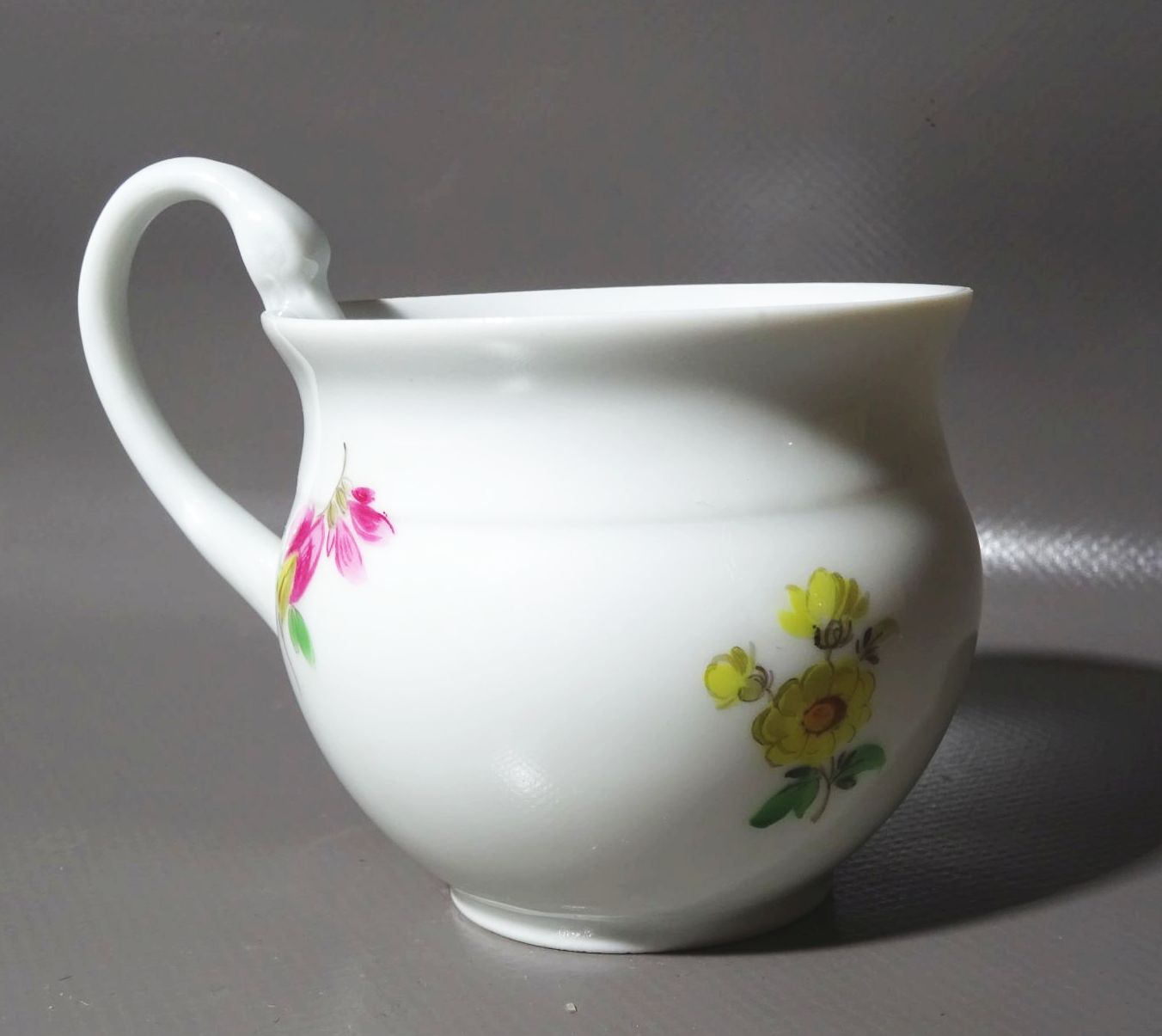 Meissen Gedeck Schwanenhals Blumen Dekor Porzellangedeck 2 teilig