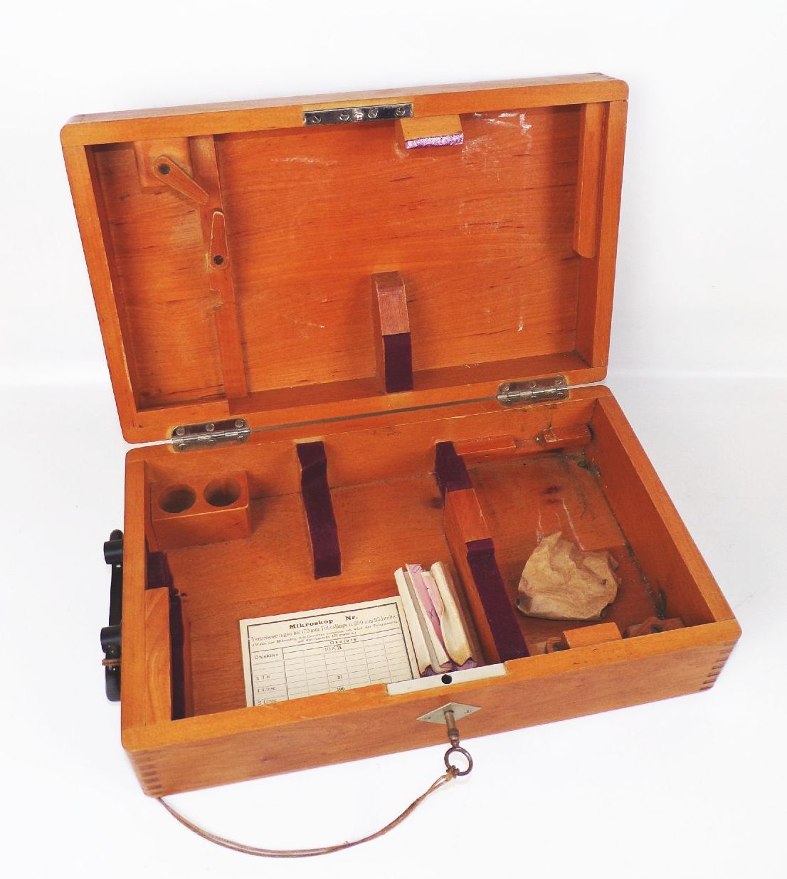 Ernst Leitz Wetzlar Mikroskop No 338404 zerlegbar mit Zubehör Kiste