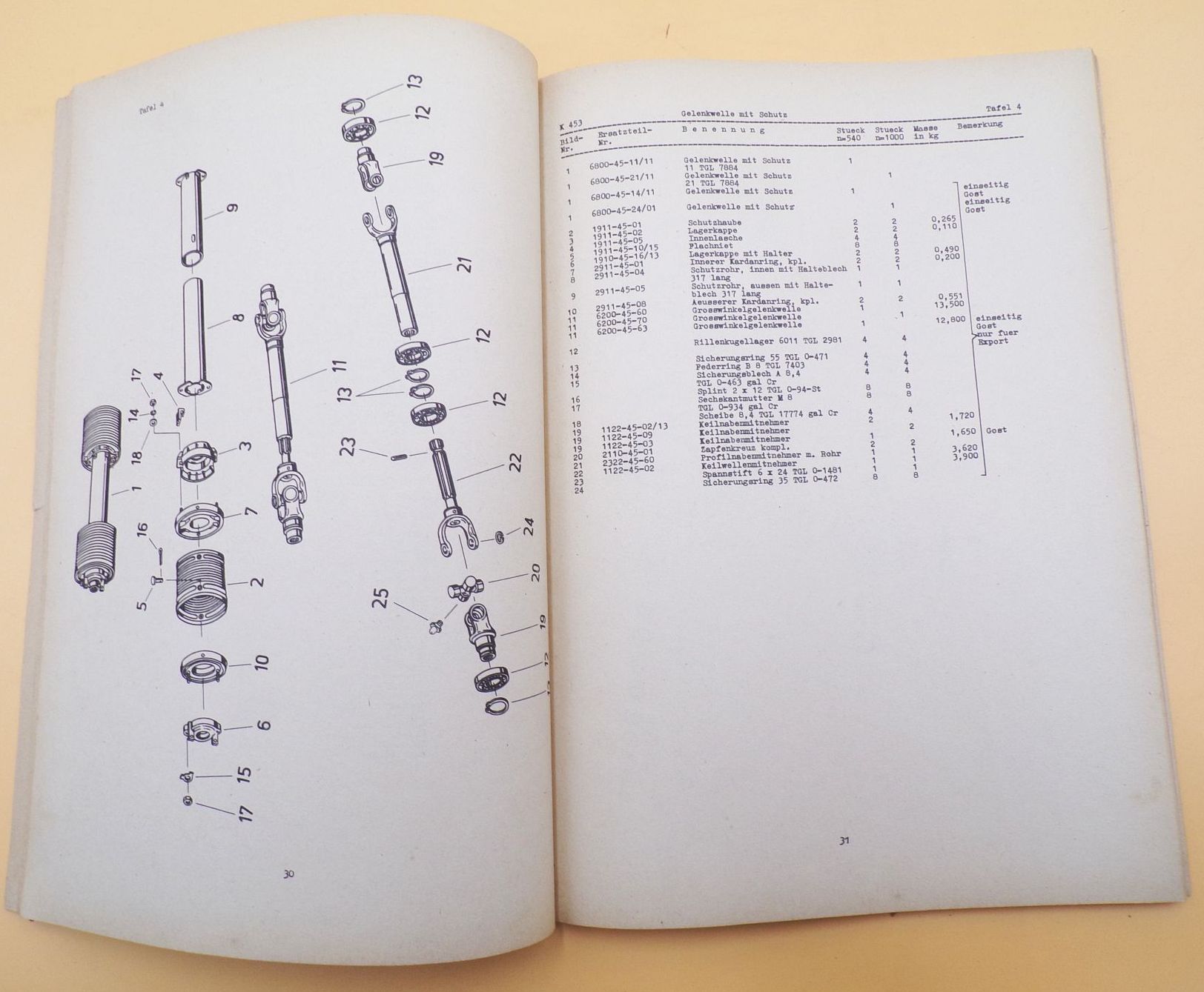 Ersatzteil Katalog Hochdruckpresse K453 Fortschritt 1979 Original DDR