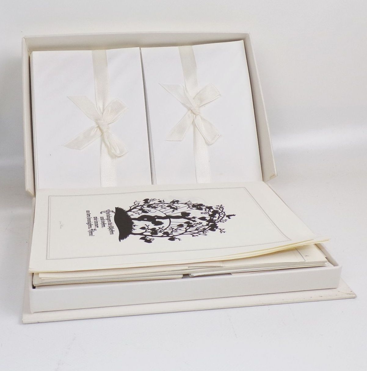 Plischke Scherenschnitt Klaus Pfleumer Zittau Briefpapier Postkarten 