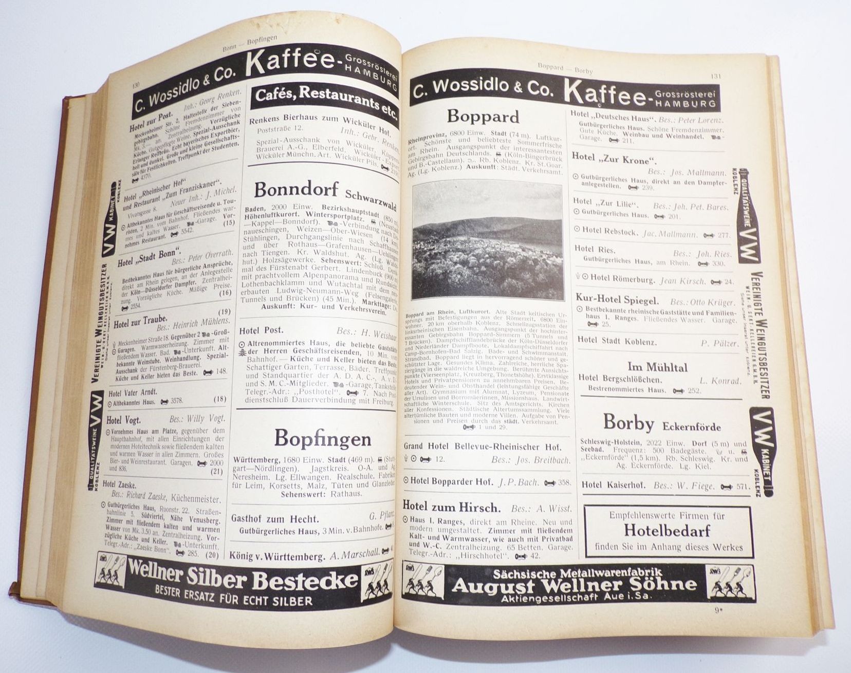 Hotel Adressbuch fürs deutsche Reich 1929 Poppe u Neumann