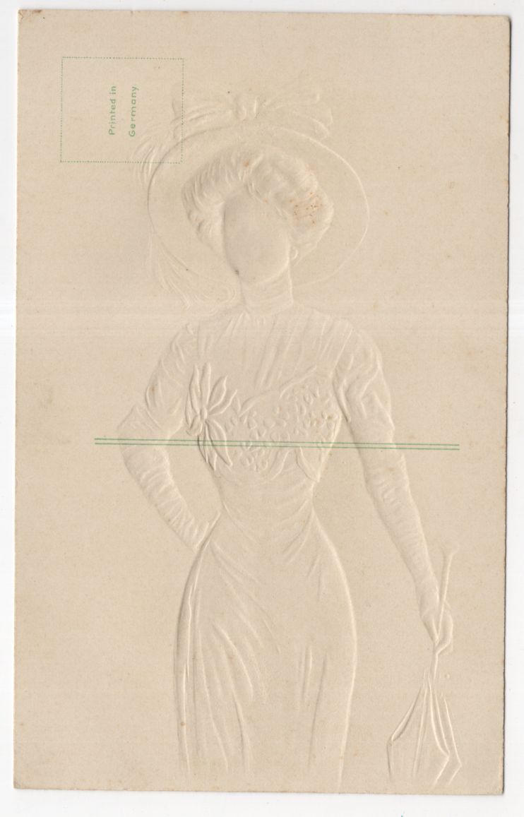 Litho Ak schöne Dame in feiner Mode mit echten Federn verziert um 1900