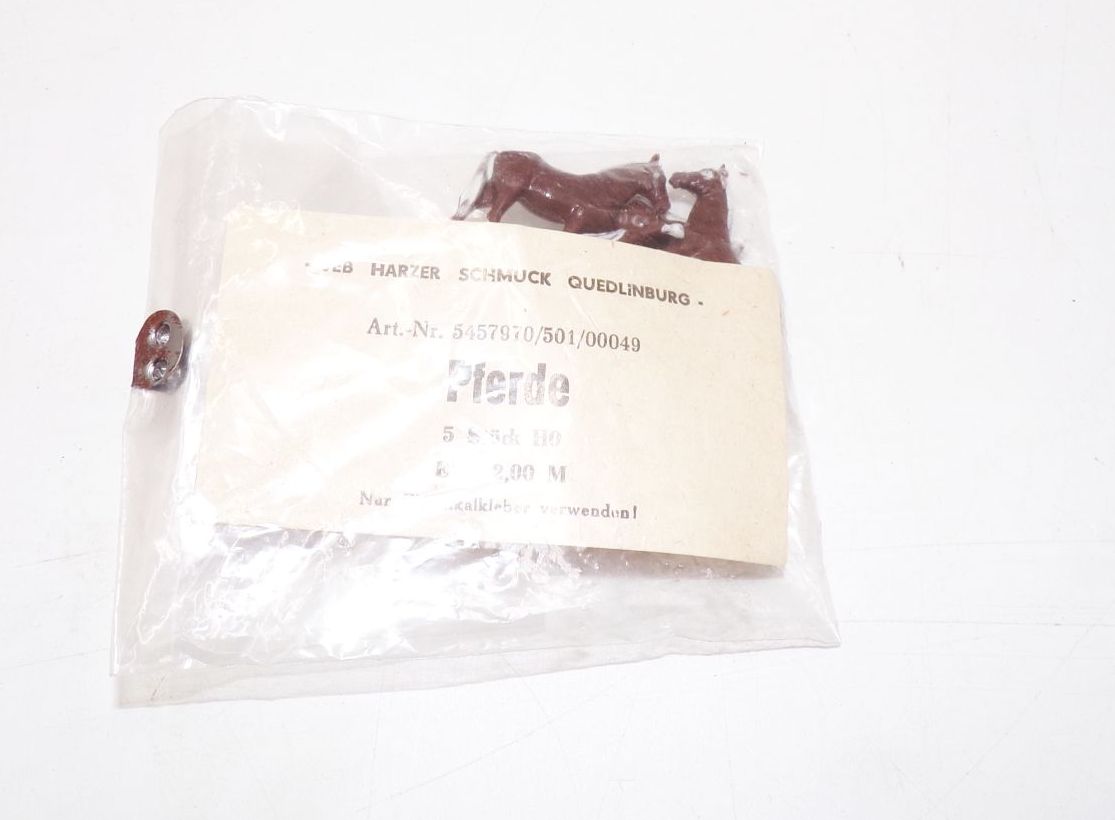 Figuren H0 Pferde DDR VEB Harzer Schmuck Quedlinburg Unbenutzt NOS