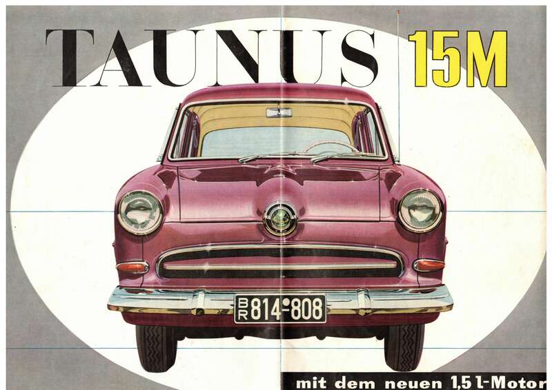 Altes Prospekt Taunus 15M Ford Werke Köln Oldtimer kfz