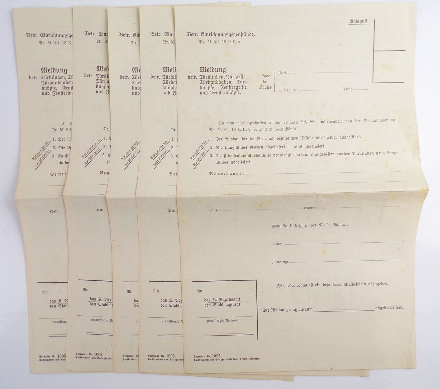 Dokumente 1 Wk blanko Beschlagnahme Orgel Lebensmittel Dokumente 1 Wk blanko Beschlagnahme Orgel Lebensmittel