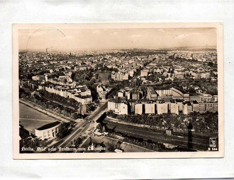 Ak Berlin Blick vom Funkturm zum Lietzensee 1952