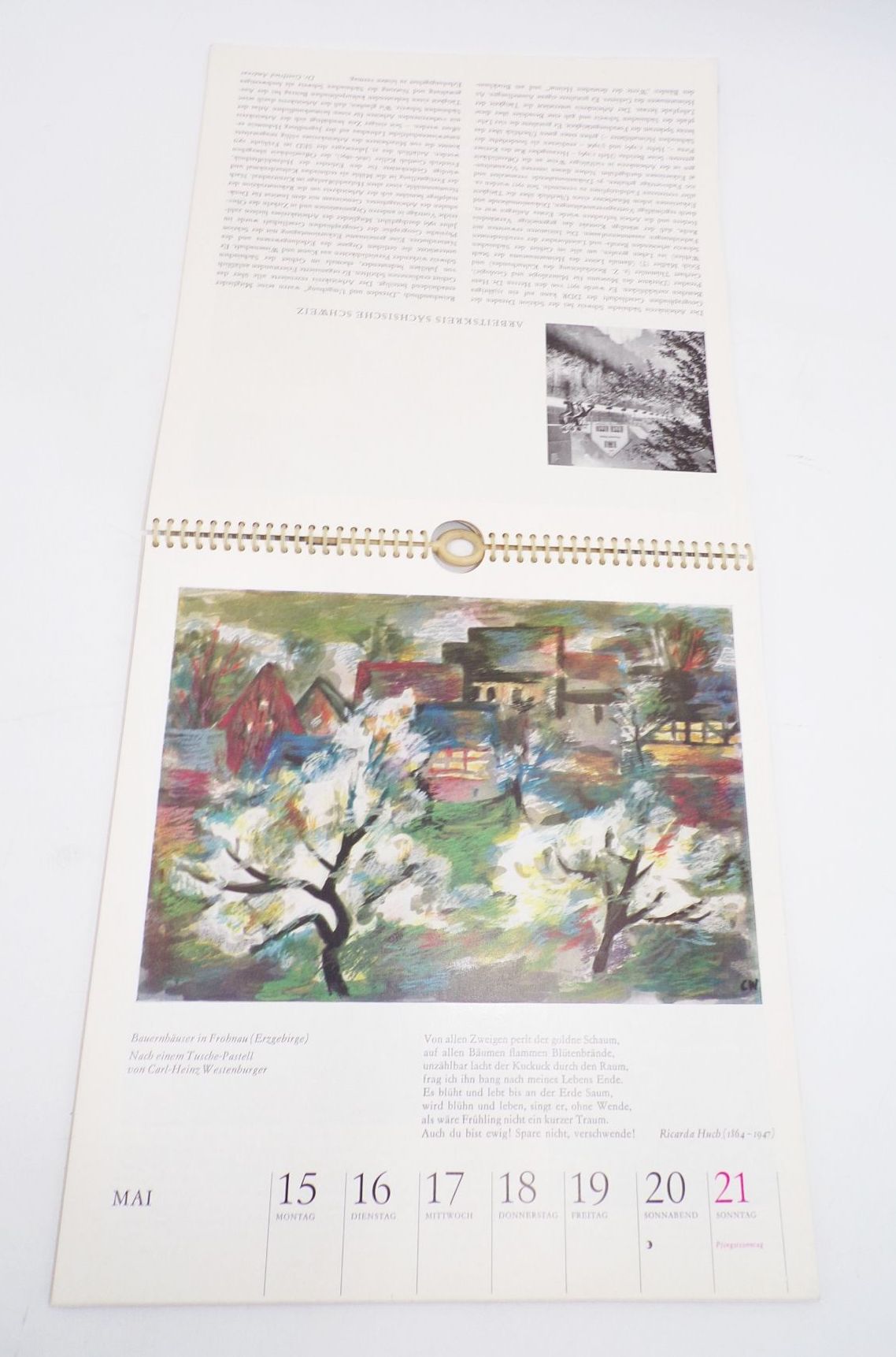 Kalender 1972 Oberlausitzer Kunstverlag Sächsische Gebirgsheimat Kalender 1972 Oberlausitzer Kunstverlag Sächsische Gebirgsheimat