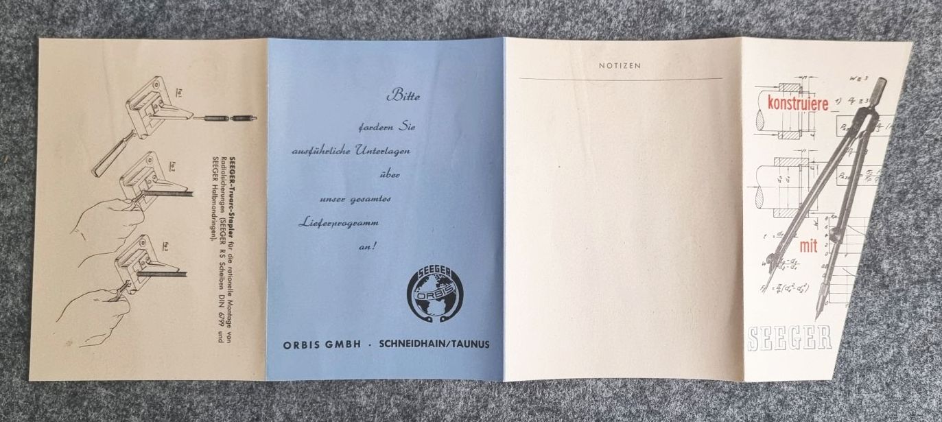 Konstruiere mit Seeger Schneidhain Taunus alter Prospekt Orbis GmbH