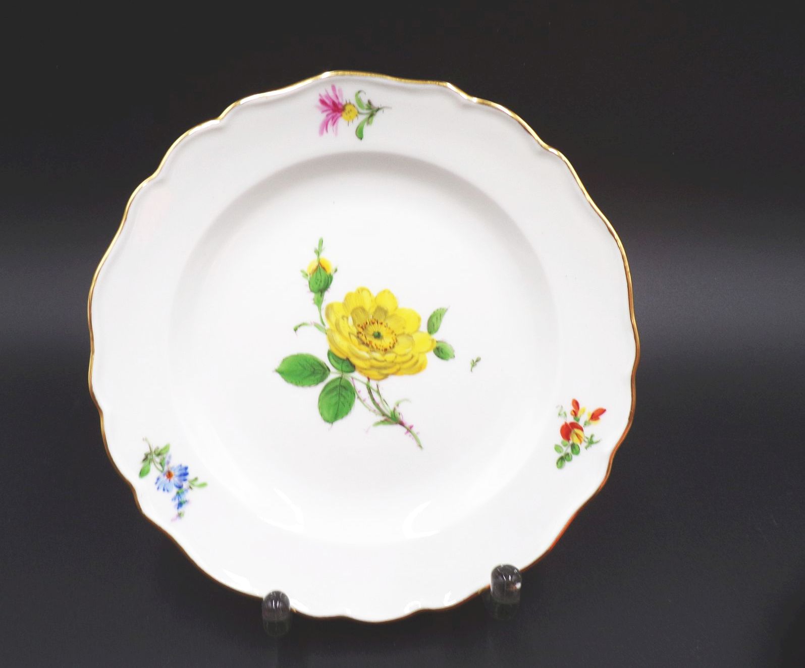 Meissen Porzellan Gedeck 3teilig gelbe Gerbera 