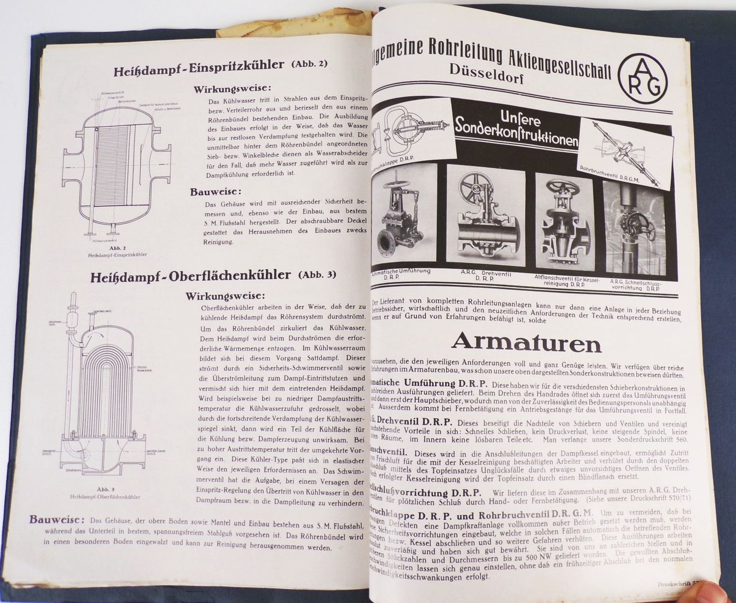 Hefter Allgemeine Rohrleitung Aktiengesellschaft Düsseldorf ARG um 1935