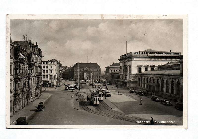 Ak Mannheim Hauptbahnhof 1939
