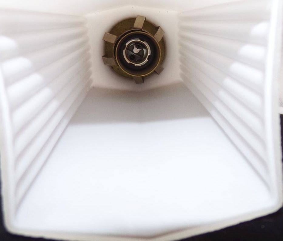 Wandleuchten 2 Stück DDR Wandlampe Weiß Gold E14 Vintage Art Deco 