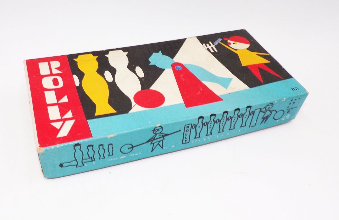 Holzkegelspiel Rolly Boys von Berbis DDR um 1970 vintage