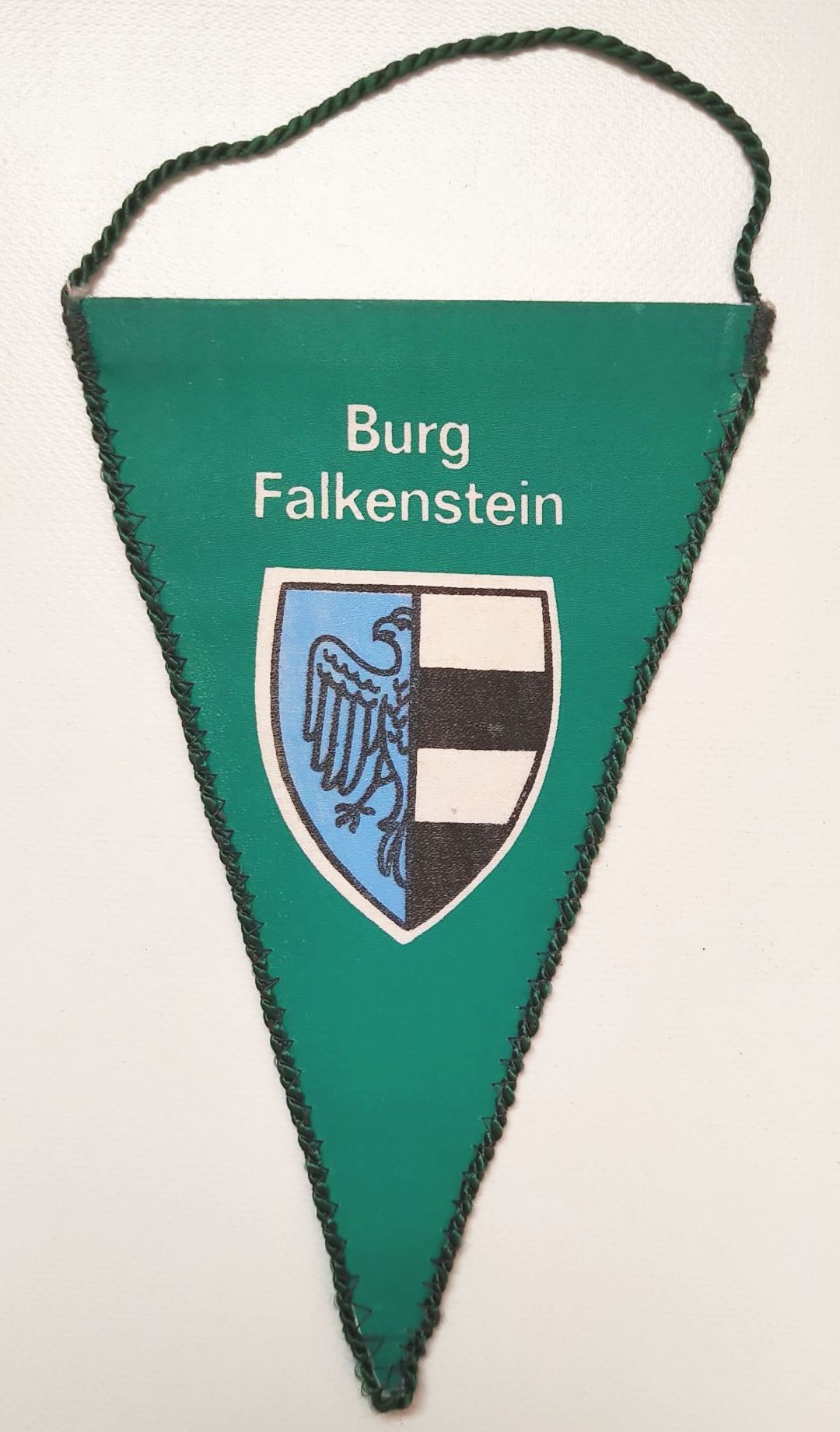 Wimpel Andenken Burg Falkenstein grün Wappen
