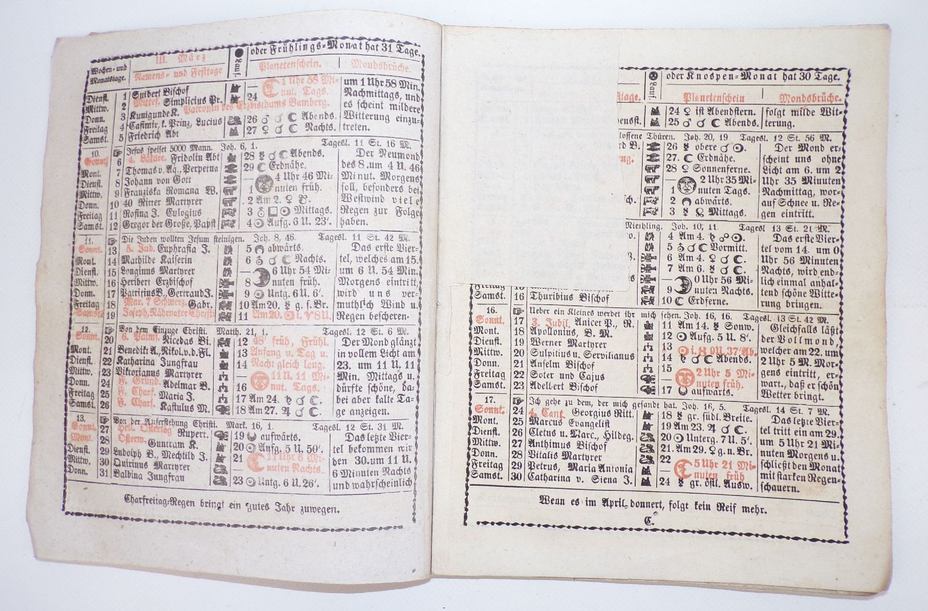 Neuer Schreib Kalender für das Schaltjahr 1864 Steinhauser Kempten Antik