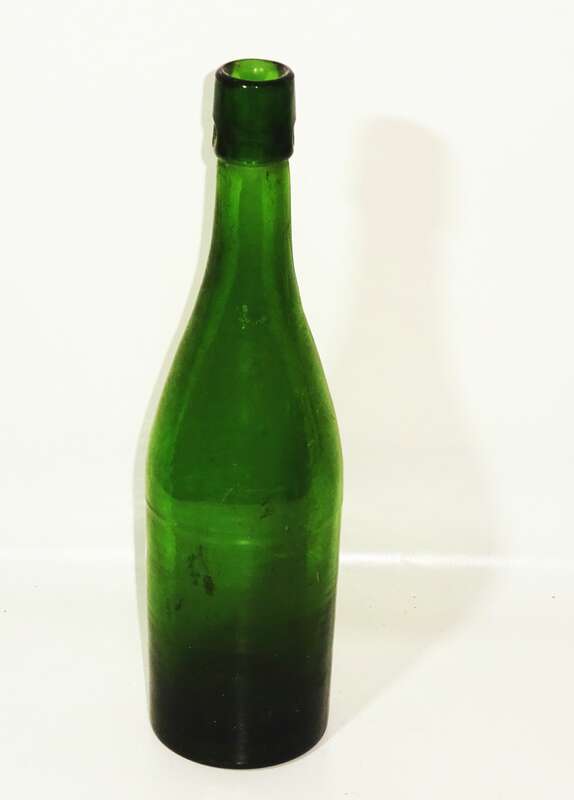 Alte Glasflasche Flasche Grün Deko Vase true vintage