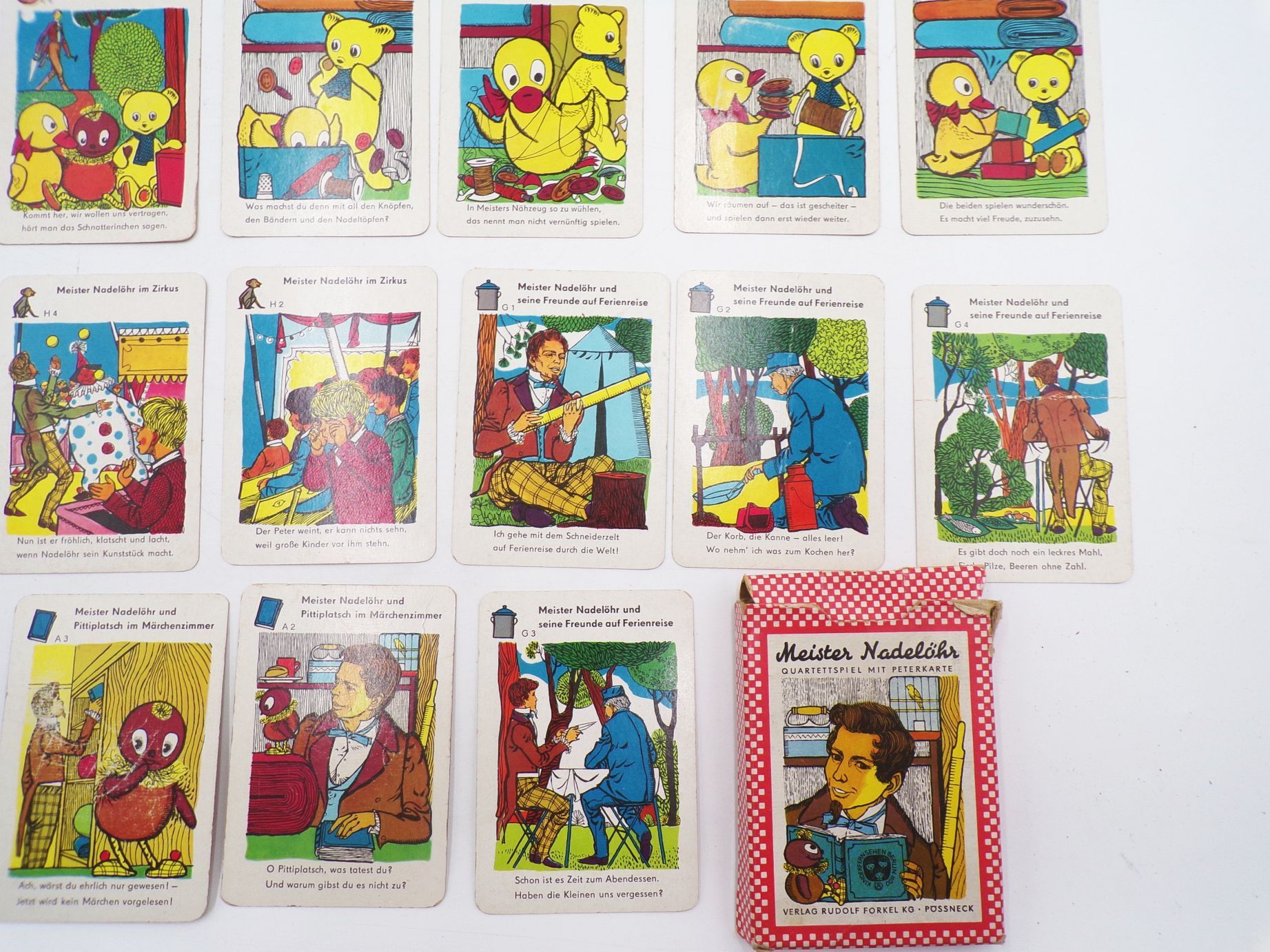 Kartenspiel Meister Nadelöhr Quartettspiel mit Peterkarte DDR
