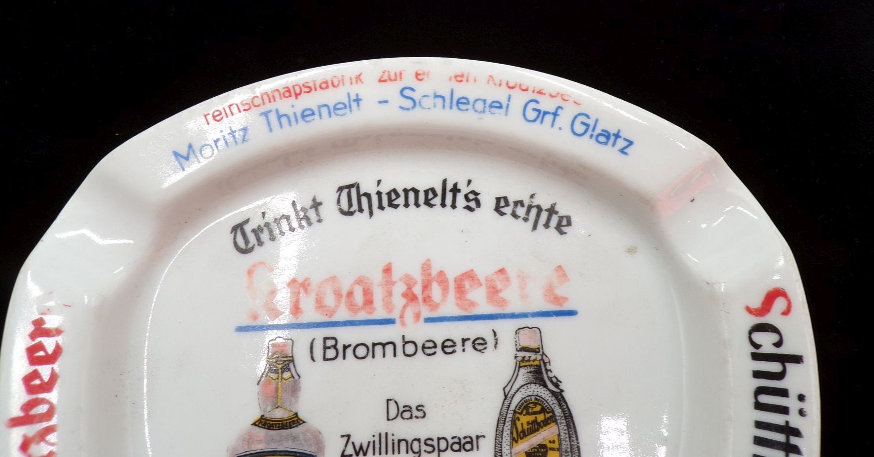 Alter Aschenbecher Thienelt Schlegel Grafschaft Glatz Schlesien Kroatzbeere 