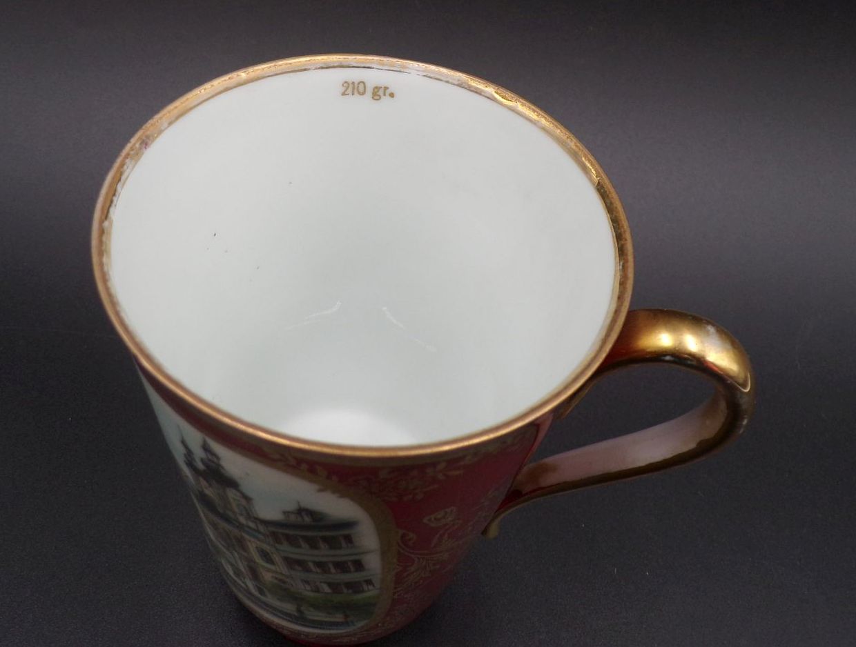 Alte Andenkentasse Karlsbad Böhmen 1912 Porzellan Antik Tasse Alte Andenkentasse Karlsbad Böhmen 1912 Porzellan Antik Tasse