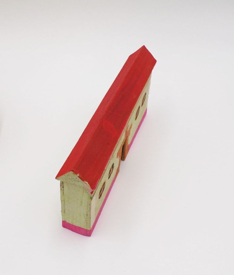 Alte Spanschachtel Erzgebirge Schafe Hirte Haus Bäume um 1900 Schäferei