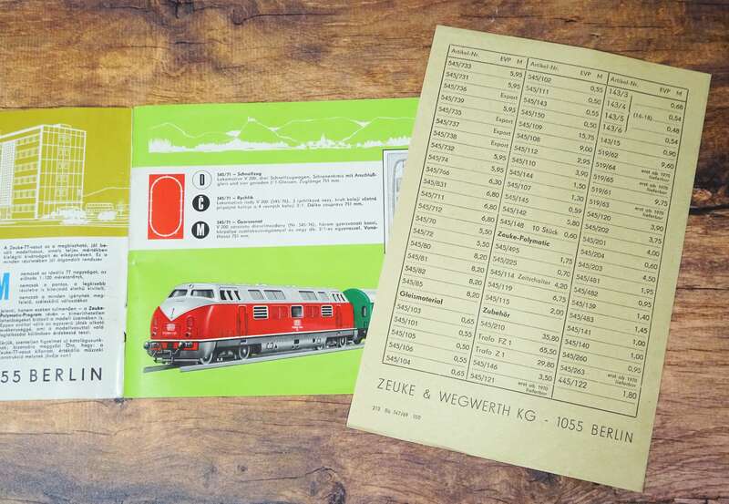 Katalog TT Zeuke 1969 1970 DDR Modellbau 