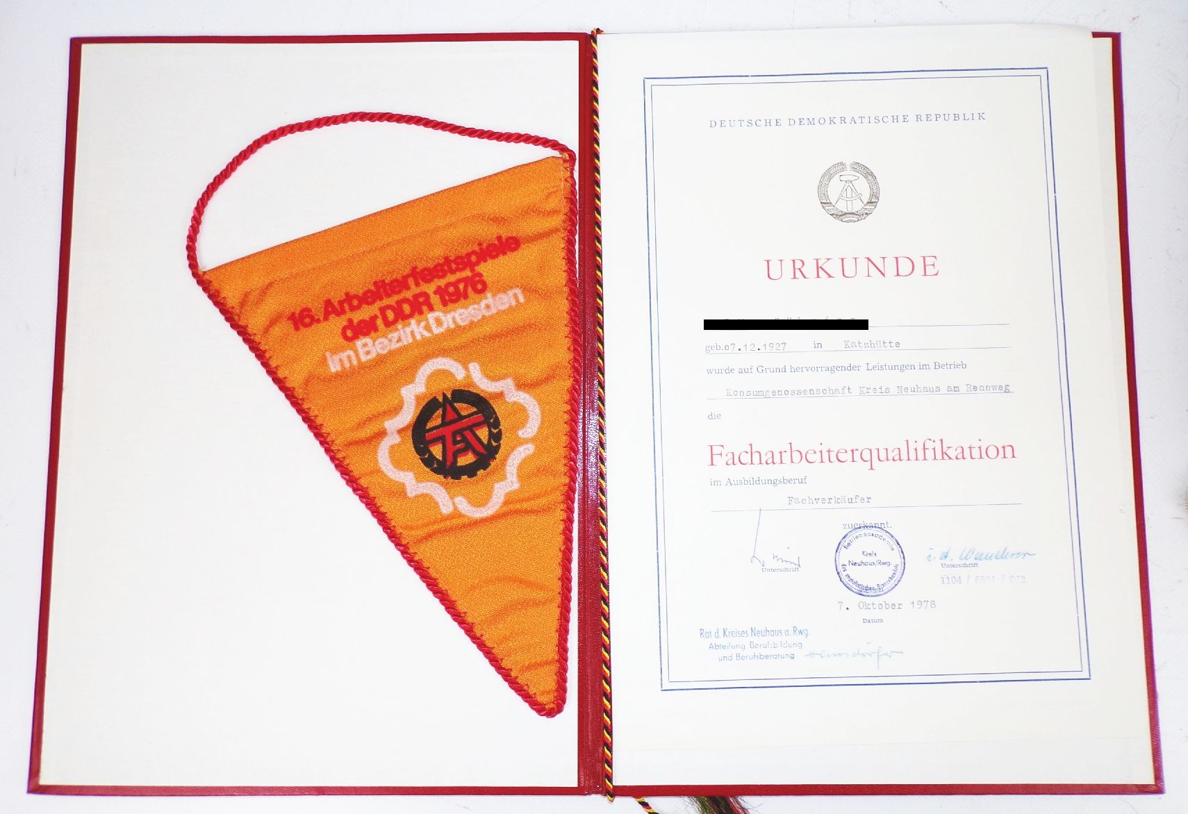 DDR Urkunden Nachlass 