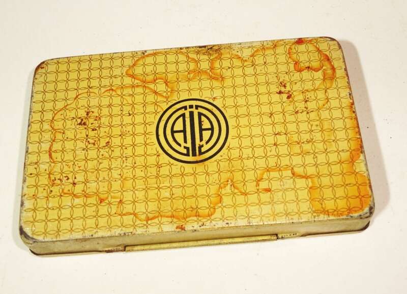 Rillan Georg A Jasmatzi Dresden Zigarettendose Blechdose Metalldose 