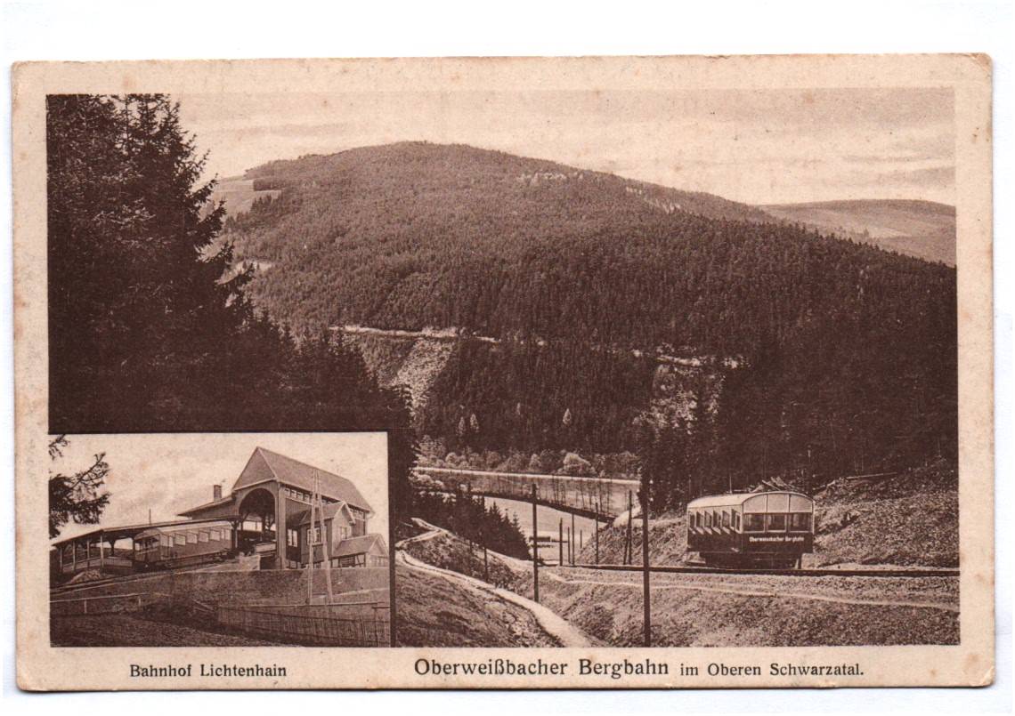 Ak Oberweißbacher Bergbahn im Oberen Schwarzatal Bahnhof Lichtenhain Ak Oberweißbacher Bergbahn im Oberen Schwarzatal Bahnhof Lichtenhain