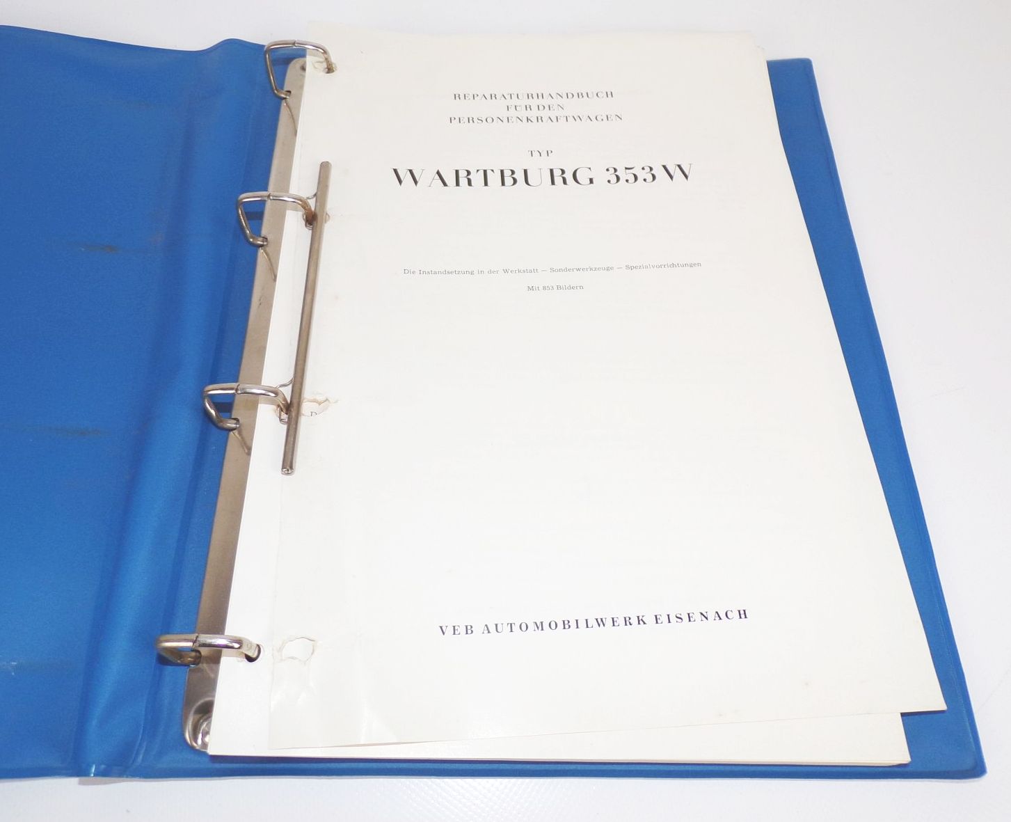 Wartburg 353 W Reparaturhandbuch Workshop DDR 1977
