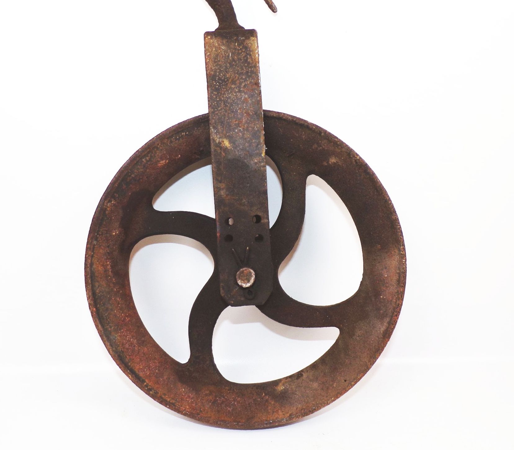 Alter Flaschenzug XL Seilwinde Umlenkrolle Deko